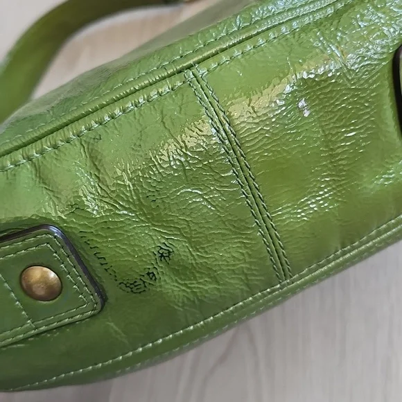 Y2K Coach 12735(f14707) Green Leather Zoe Medium Hobo Shoulder Bag - Picture 7 of 14